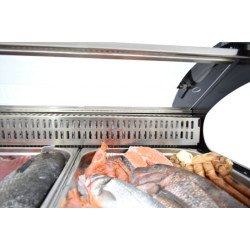 VITRINA REFRIGERADA SOBREMOSTRADOR 3 CUBETAS GN 1/1 PARA MARISCO PANORAMIC 3GN