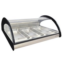 VITRINA REFRIGERADA SOBREMOSTRADOR 3 CUBETAS GN 1/1 PARA MARISCO PANORAMIC 3GN