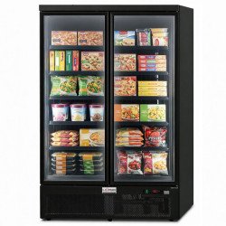 ARMARIO CONGELADOR DE 2 PUERTAS CRISTAL ACABADO NEGRO TEFCOLD ATOM MAXI F2DBB
