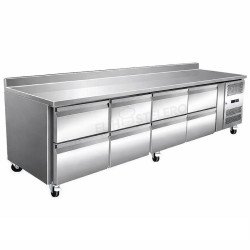 MESA REFRIGERADA SERIE 700 CON 8 CAJONES Y PETO EHRCU2237-8