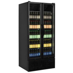 ARMARIO EXPOSITOR 2 PUERTAS BATIENTES ACABADO EN NEGRO TEFCOLD FS890H BLACK