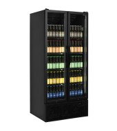 ARMARIO EXPOSITOR 2 PUERTAS BATIENTES ACABADO EN NEGRO TEFCOLD FS890H BLACK