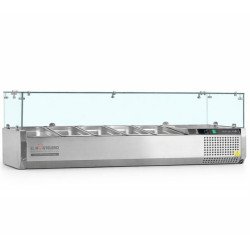 VITRINA FRÍA DE INGREDIENTES SOBRE MOSTRADOR 1200 MM PARA 5 CUBETAS GN 14 VK33-120