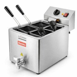 COCEDOR DE PASTA ELÉCTRICO 8 LITROS CON 4 CESTAS BANKS CUPE8