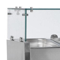 VITRINA FRÍA PROFESIONAL PARA INGREDIENTES 1600 MM DE 7 CUBETAS GN 1/4 VK33-160