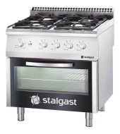 COCINA DE GAS PROFESIONAL CON HORNO DE GAS 4 FUEGOS (2x5 kW + 2x7 kW)