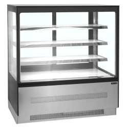 VITRINA REFRIGERADA PASTELERA CAPACIDAD 390L CRISTAL RECTO TEFCOLD LPD903F/BLACK