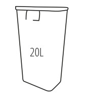 CUBETA CUADRADA PARA EHGTO 20L