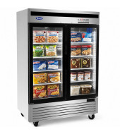 VITRINA CONGELADOR PARA TIENDAS Y SUPERMERCADOS 2 PUERTAS CON TRIPLE CRISTAL INOX