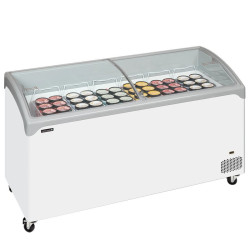 CONGELADOR HORIZONTAL CRISTAL CURVO 1570X650X918 TEFCOLD NIC502SCEB