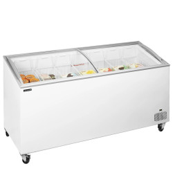 CONGELADOR HORIZONTAL 175CM TAPAS DESLIZANTES CRISTAL CURVO TEFCOLD IC552SCEB