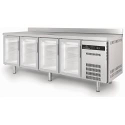 MESA FRÍA SNACK S-LINE 4 PUERTAS CRISTAL CORECO TSRV-250-S
