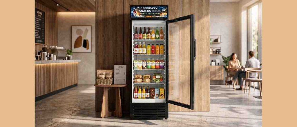 Nevera expositora vertical para bebidas y snacks: un arma de venta masiva 
